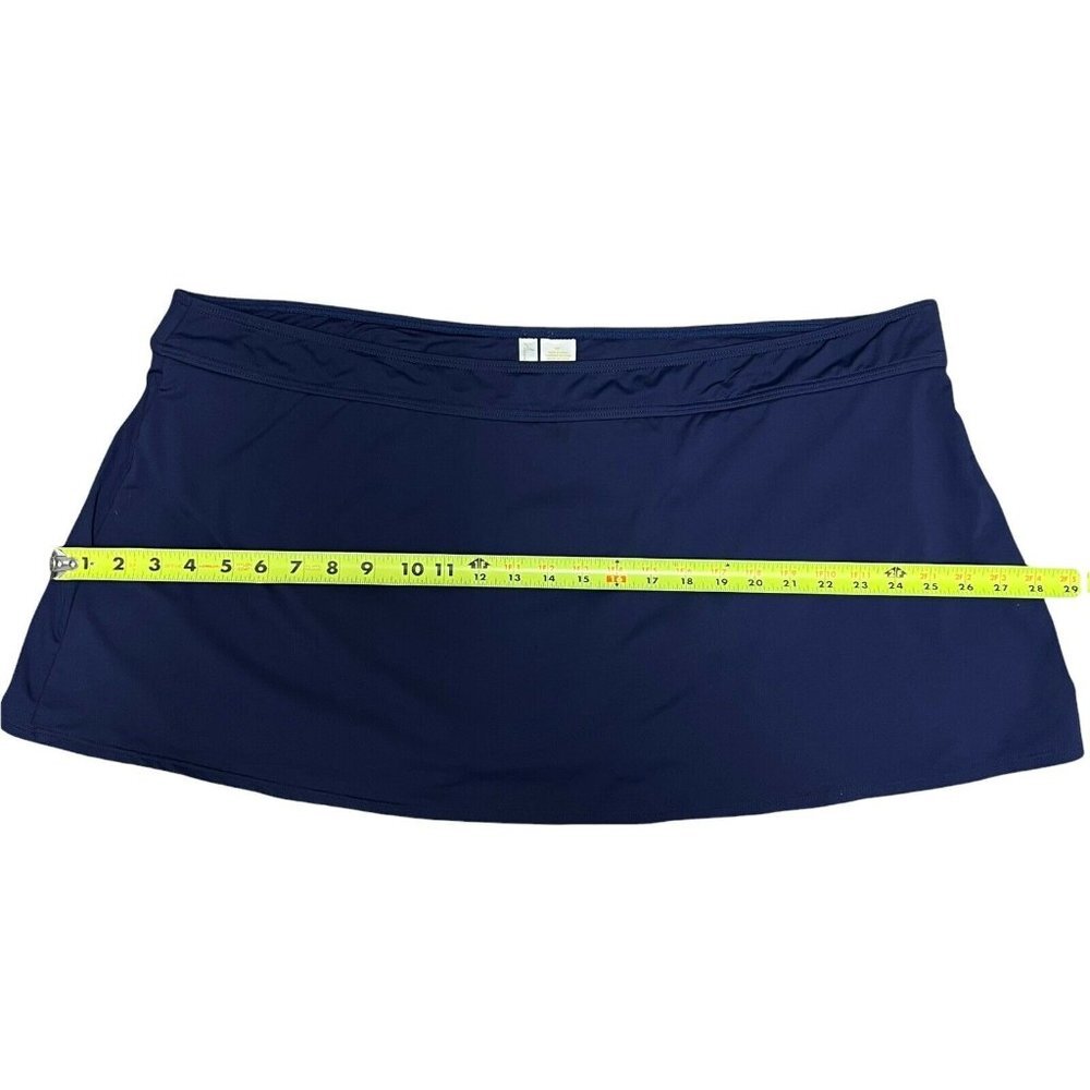 NWT Anne Cole Swimsuit Bikini Bottoms Skirt Plus Size 24W 24 Navy - Picture 5 of 12